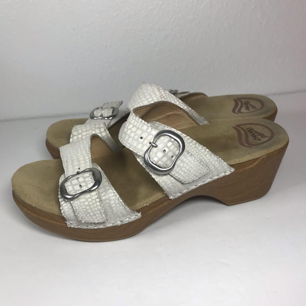 Dansko Sophie Croc Wedge Sandals 39